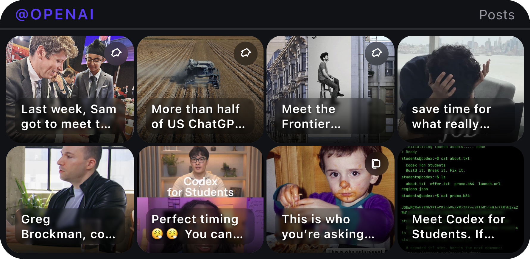 Instagram Profile Grid desktop widget preview